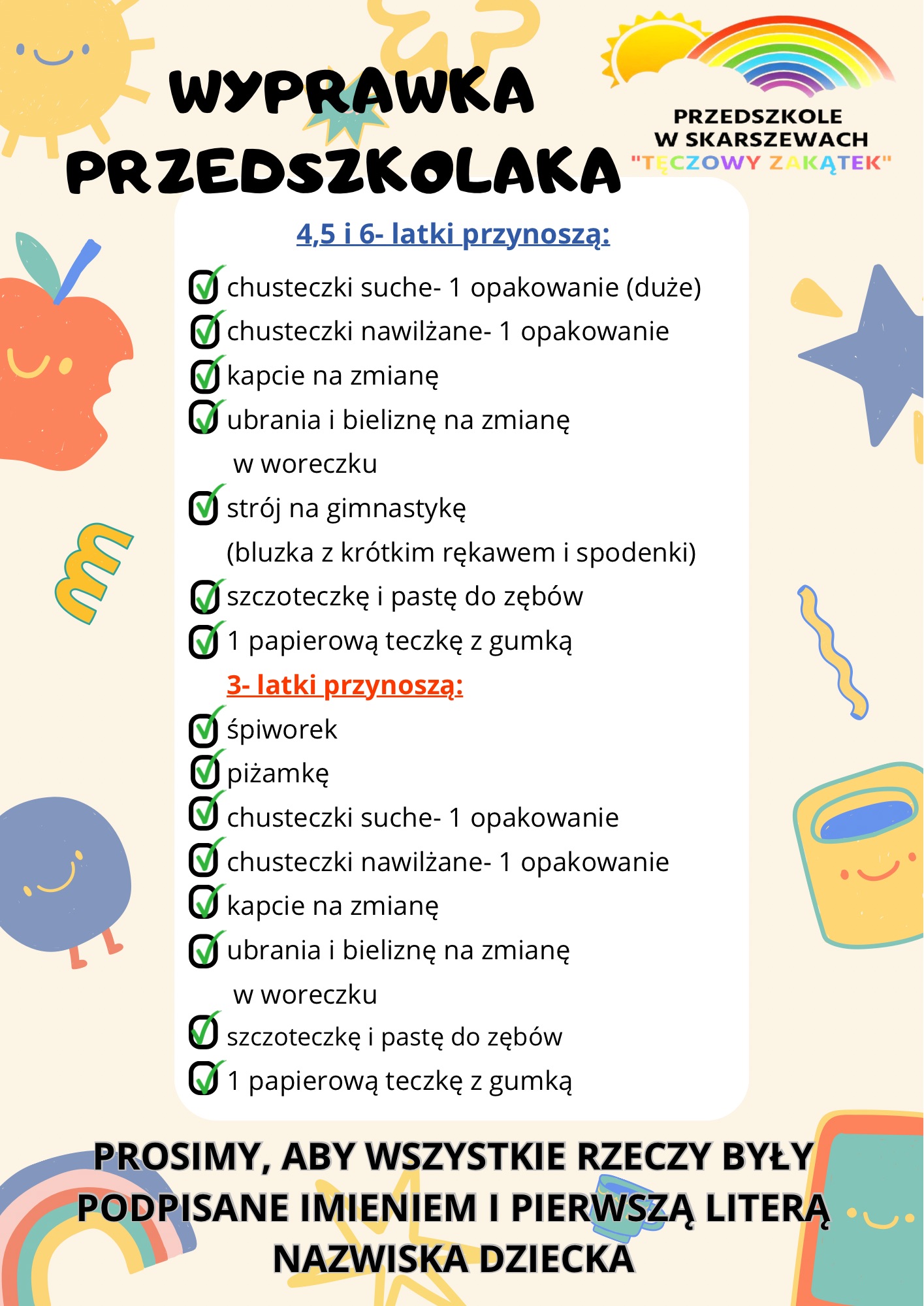 WYPRAWKA PRZEDSZKOLAKA